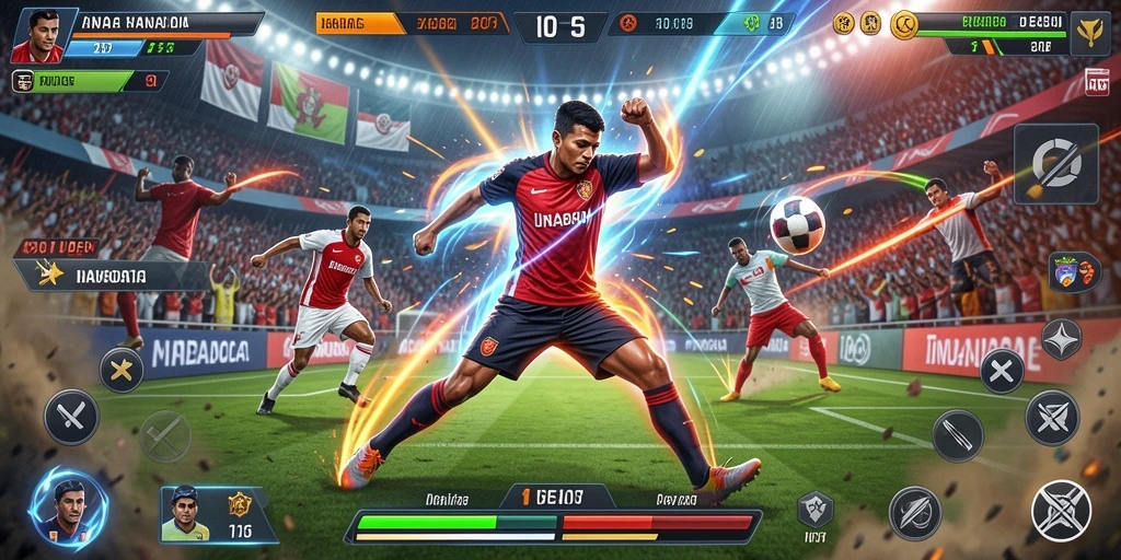 Screenshot menunjukkan karakter utama dalam aksi.
