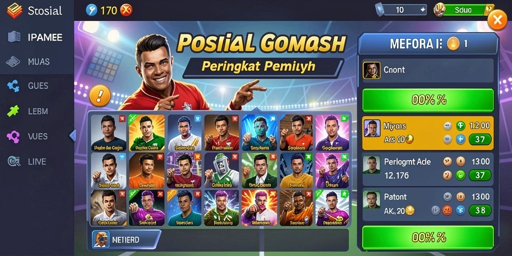 Screenshot menampilkan aksi pertandingan 3D yang mendebarkan.