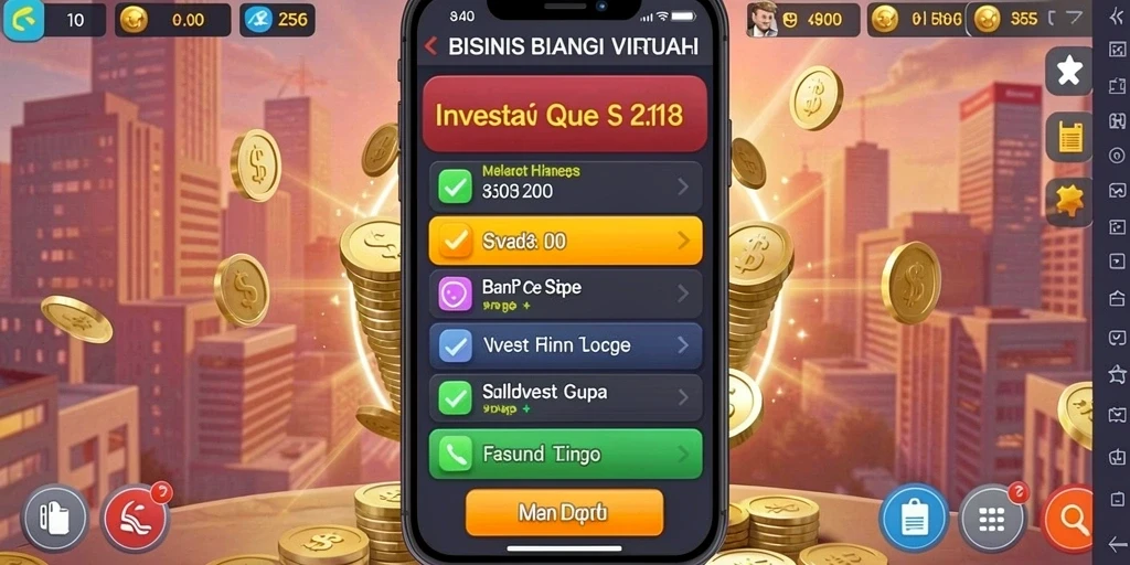 Tampilan awal permainan yang menarik dan penuh warna.